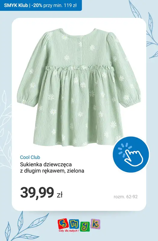 Smyk - gazetka promocyjna -20% przy zakupach za min. 119 zł - Dni Klubowiczów! od czwartku 16.04 do poniedziałku 20.04 - strona 4