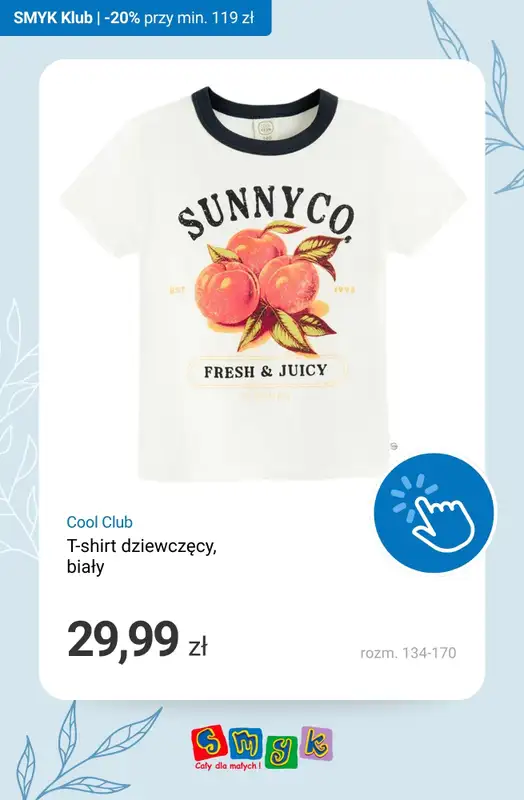 Smyk - gazetka promocyjna -20% przy zakupach za min. 119 zł - Dni Klubowiczów! od czwartku 16.04 do poniedziałku 20.04 - strona 12