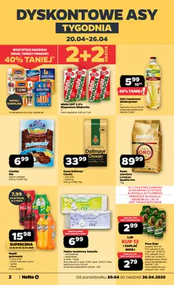 Netto - gazetka promocyjna Gazetka Spożywcza od poniedziałku 20.04 do niedzieli 26.04 - strona 2