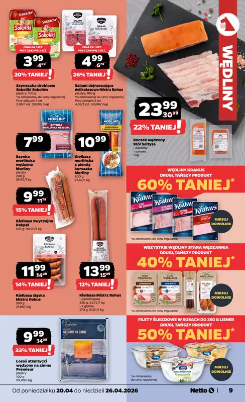 Netto - gazetka promocyjna Gazetka Spożywcza od poniedziałku 20.04 do niedzieli 26.04 - strona 9