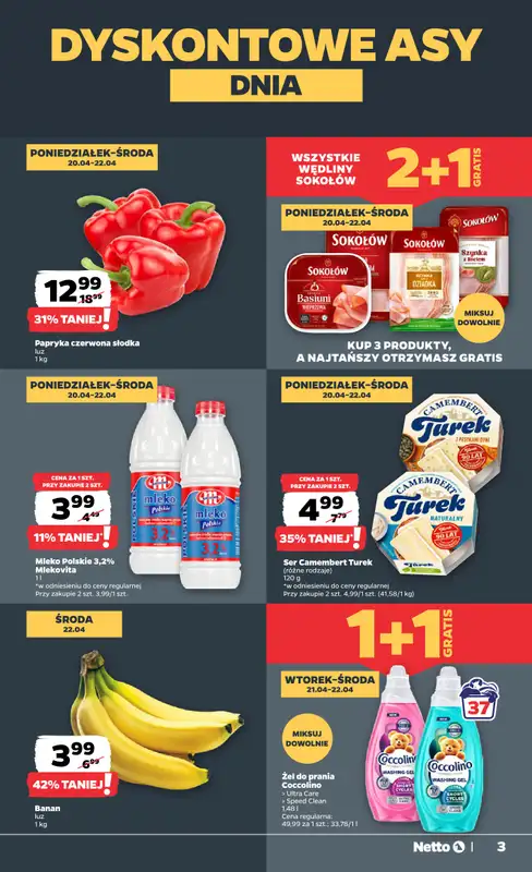 Netto - gazetka promocyjna Gazetka Spożywcza od poniedziałku 20.04 do niedzieli 26.04 - strona 3