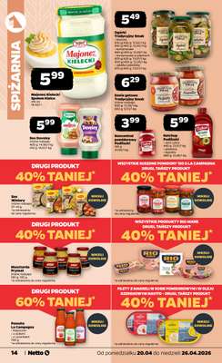 Netto - gazetka promocyjna Gazetka Spożywcza od poniedziałku 20.04 do niedzieli 26.04 - strona 14