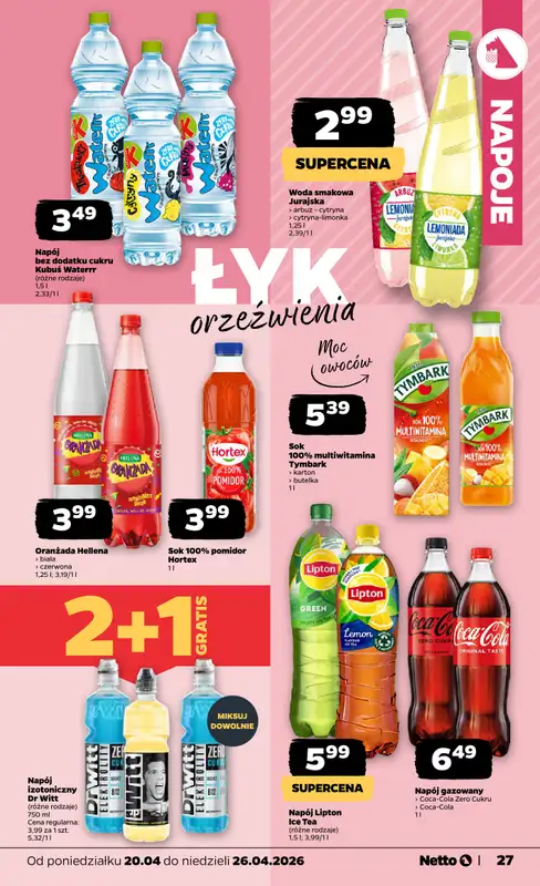 Netto - gazetka promocyjna Gazetka Spożywcza od poniedziałku 20.04 do niedzieli 26.04 - strona 27