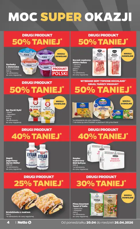 Netto - gazetka promocyjna Gazetka Spożywcza od poniedziałku 20.04 do niedzieli 26.04 - strona 4