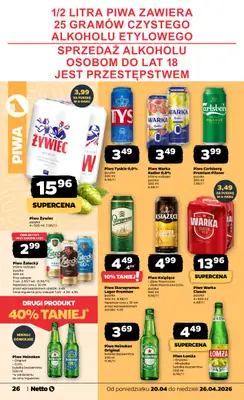 Netto - gazetka promocyjna Gazetka Spożywcza od poniedziałku 20.04 do niedzieli 26.04 - strona 26
