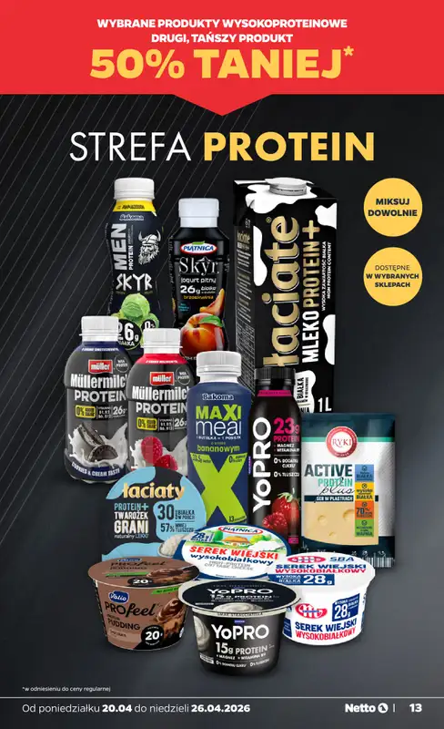 Netto - gazetka promocyjna Gazetka Spożywcza od poniedziałku 20.04 do niedzieli 26.04 - strona 13