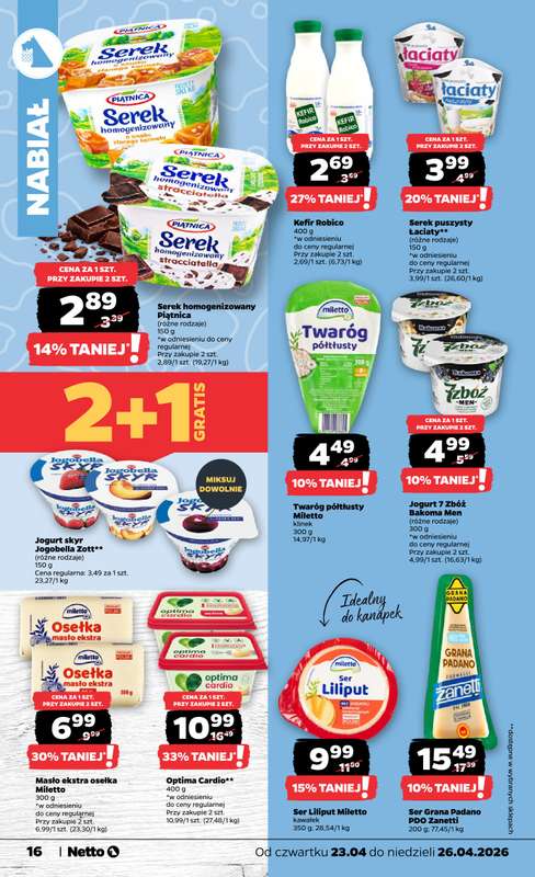 Netto - gazetka promocyjna Gazetka Spożywcza od czwartku 23.04 do niedzieli 26.04 - strona 16