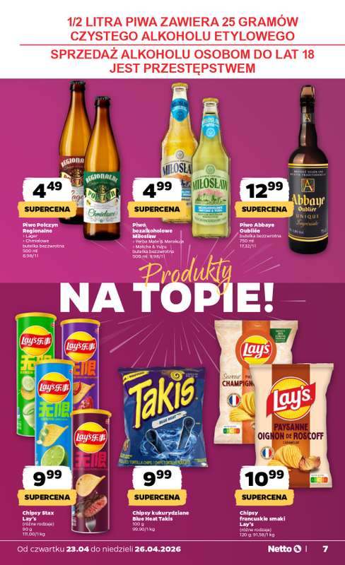 Netto - gazetka promocyjna Gazetka Spożywcza od czwartku 23.04 do niedzieli 26.04 - strona 7
