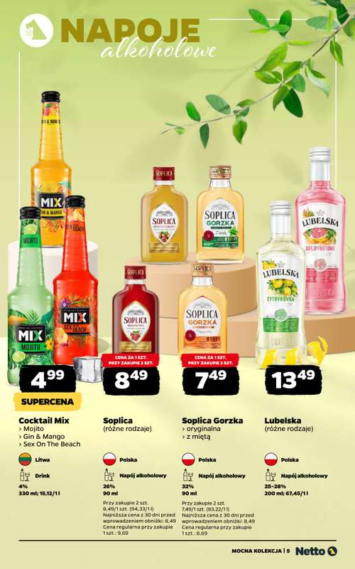 Netto - gazetka promocyjna Mocna Kolekcja - Mocne Alkohole  do niedzieli 26.04 - strona 5