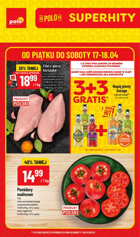 POLOmarket - gazetka promocyjna Super hity na weekend od czwartku 16.04 do soboty 18.04
