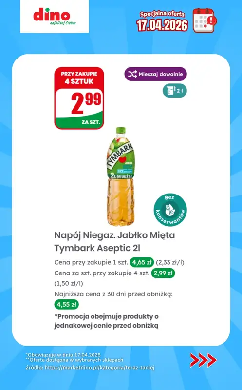 Dino - gazetka promocyjna Specjalna oferta na 17.04.2026 - promocje spoza gazetki od piątku 17.04 do piątku 17.04 - strona 3