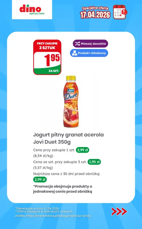 Dino - gazetka promocyjna Specjalna oferta na 17.04.2026 - promocje spoza gazetki od piątku 17.04 do piątku 17.04 - strona 10