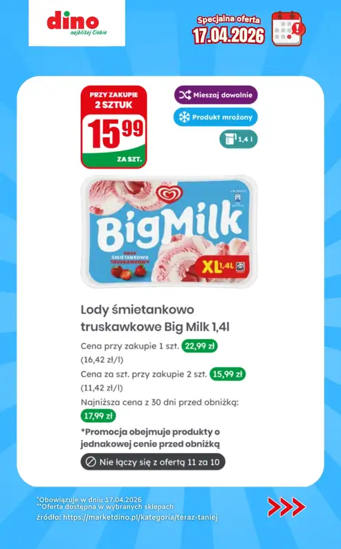 Dino - gazetka promocyjna Specjalna oferta na 17.04.2026 - promocje spoza gazetki od piątku 17.04 do piątku 17.04 - strona 7