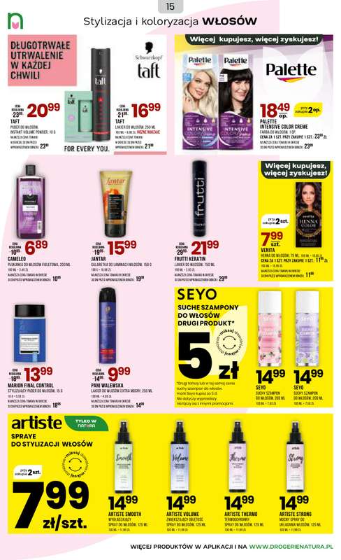 Drogerie Natura - gazetka promocyjna Gazetka od piątku 17.04 do wtorku 05.05 - strona 15