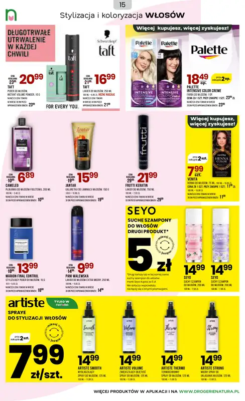 Drogerie Natura - gazetka promocyjna Gazetka od piątku 17.04 do wtorku 05.05 - strona 15
