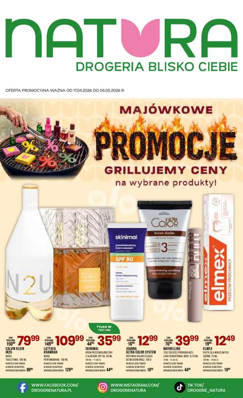 Drogerie Natura - gazetka promocyjna Gazetka od piątku 17.04 do wtorku 05.05