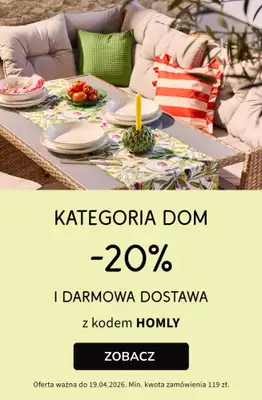 bonprix - gazetka promocyjna -20% na kategorię DOM + darmowa dostawa! od piątku 17.04 do niedzieli 19.04