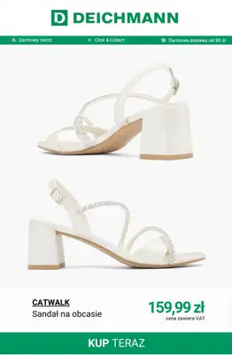 Deichmann - gazetka promocyjna Sandały na obcasie damskie od soboty 18.04  - strona 8