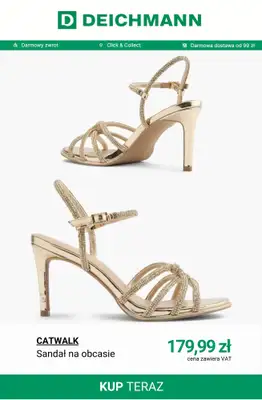 Deichmann - gazetka promocyjna Sandały na obcasie damskie od soboty 18.04  - strona 6