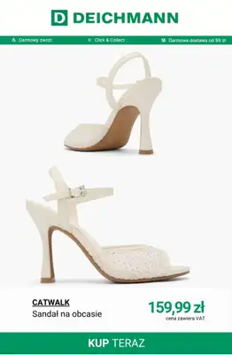 Deichmann - gazetka promocyjna Sandały na obcasie damskie od soboty 18.04  - strona 4