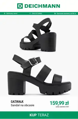 Deichmann - gazetka promocyjna Sandały na obcasie damskie od soboty 18.04  - strona 3