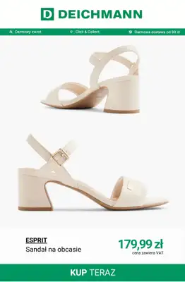 Deichmann - gazetka promocyjna Sandały na obcasie damskie od soboty 18.04  - strona 2