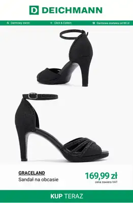 Deichmann - gazetka promocyjna Sandały na obcasie damskie od soboty 18.04  - strona 5