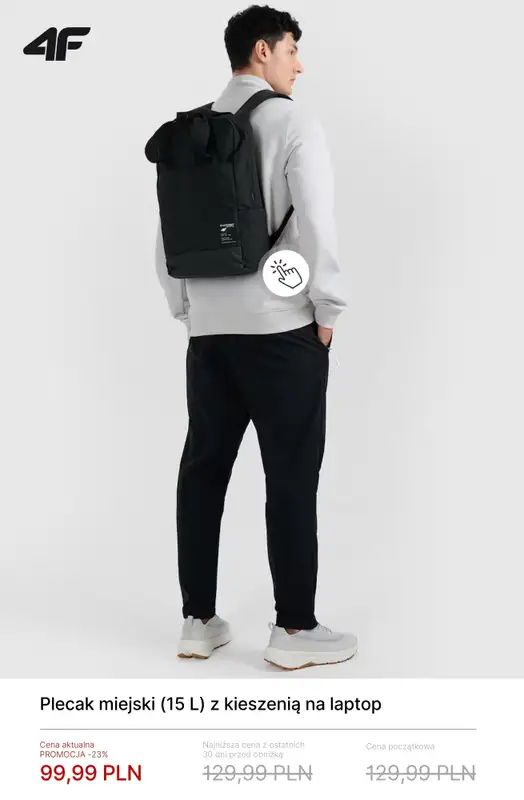 4F - gazetka promocyjna Mid Season Sale: Torby, plecaki, nerki od soboty 18.04  - strona 6