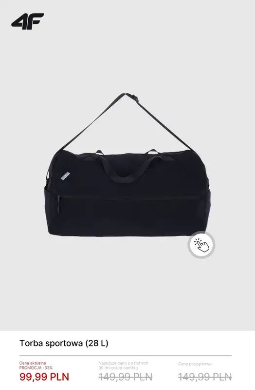 4F - gazetka promocyjna Mid Season Sale: Torby, plecaki, nerki od soboty 18.04  - strona 3