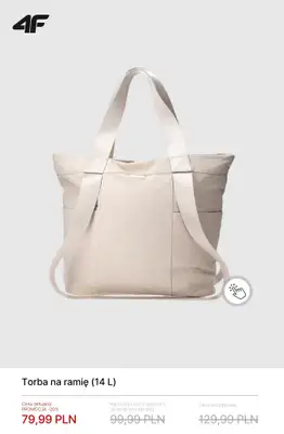 4F - gazetka promocyjna Mid Season Sale: Torby, plecaki, nerki od soboty 18.04  - strona 9