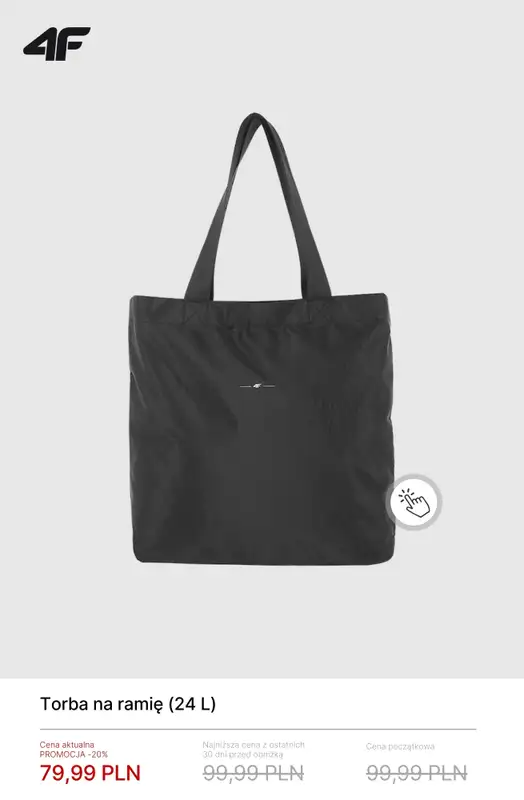 4F - gazetka promocyjna Mid Season Sale: Torby, plecaki, nerki od soboty 18.04  - strona 11