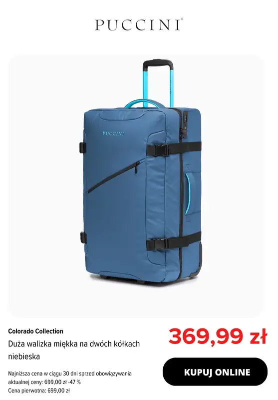 BEST SALE - gazetka promocyjna Puccini | Wybrane walizki -25% od piątku 17.04 do wtorku 21.04 - strona 8