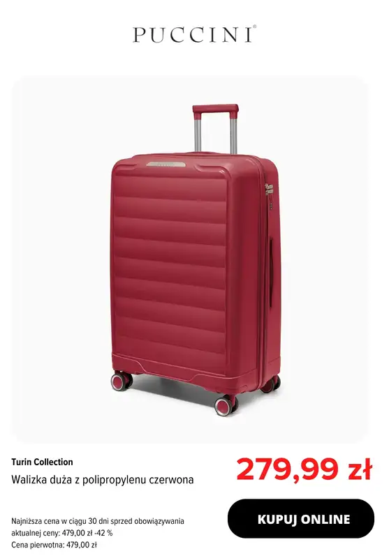 BEST SALE - gazetka promocyjna Puccini | Wybrane walizki -25% od piątku 17.04 do wtorku 21.04 - strona 6