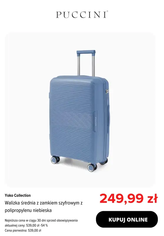BEST SALE - gazetka promocyjna Puccini | Wybrane walizki -25% od piątku 17.04 do wtorku 21.04 - strona 4