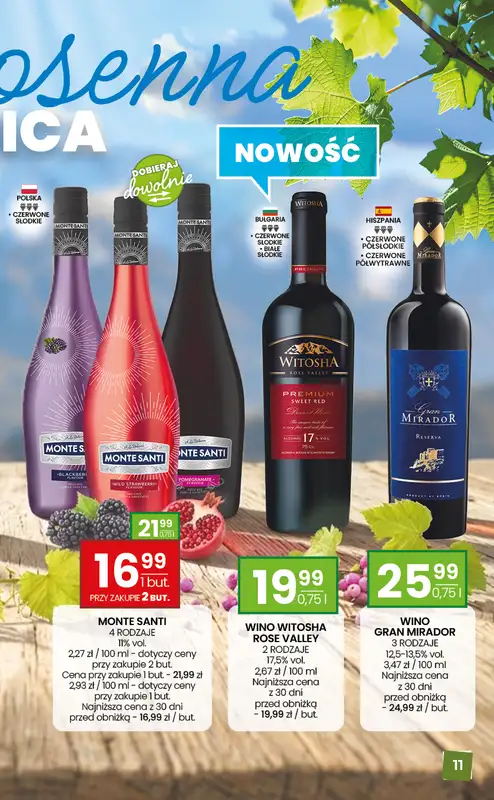 Twój Market - gazetka promocyjna Gazetka alkoholowa od piątku 17.04 do niedzieli 10.05 - strona 11