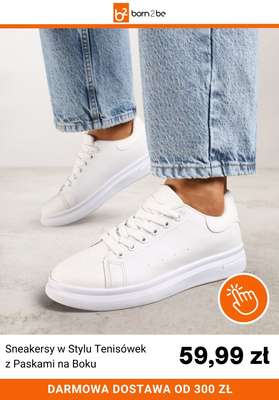 Sneakersy w Stylu Tenisówek z Paskami na Boku