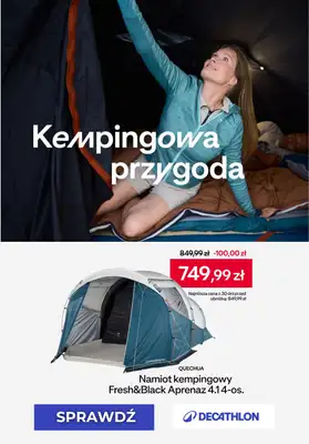 Decathlon - gazetka promocyjna Namioty kempingowe od piątku 17.04 
