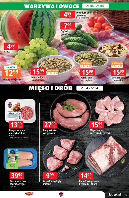 Leclerc - gazetka promocyjna Oferta E.Leclerc I Majówka od wtorku 21.04 do soboty 02.05 - strona 15