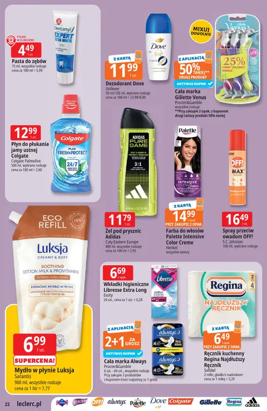 Leclerc - gazetka promocyjna Oferta E.Leclerc I Majówka od wtorku 21.04 do soboty 02.05 - strona 22