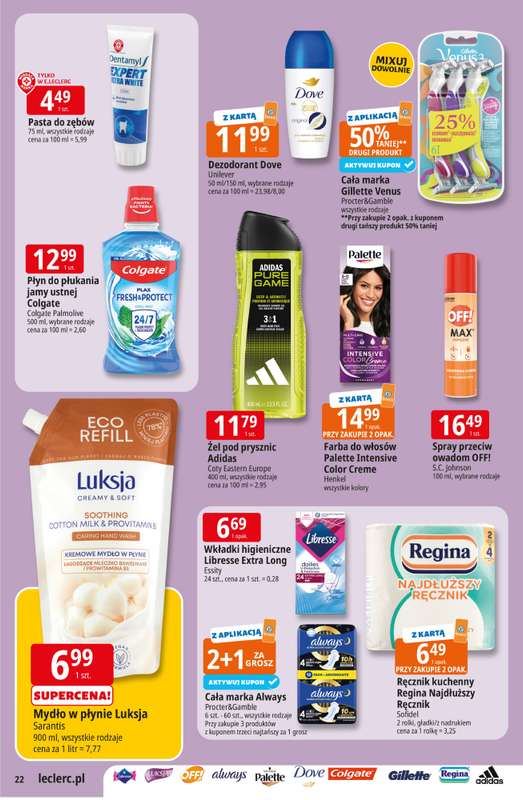 Leclerc - gazetka promocyjna Oferta E.Leclerc I Majówka od wtorku 21.04 do soboty 02.05 - strona 22