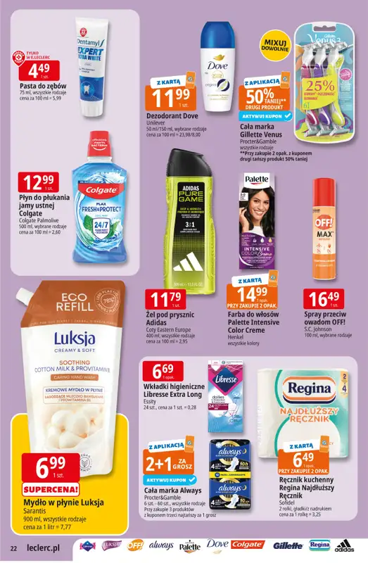 Leclerc - gazetka promocyjna Oferta E.Leclerc I Majówka od wtorku 21.04 do soboty 02.05 - strona 22