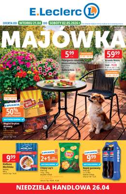 Leclerc - gazetka promocyjna Oferta E.Leclerc I Majówka od wtorku 21.04 do soboty 02.05