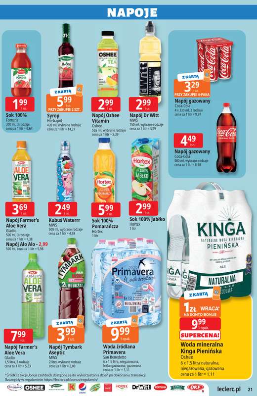 Leclerc - gazetka promocyjna Oferta E.Leclerc I Majówka od wtorku 21.04 do soboty 02.05 - strona 21