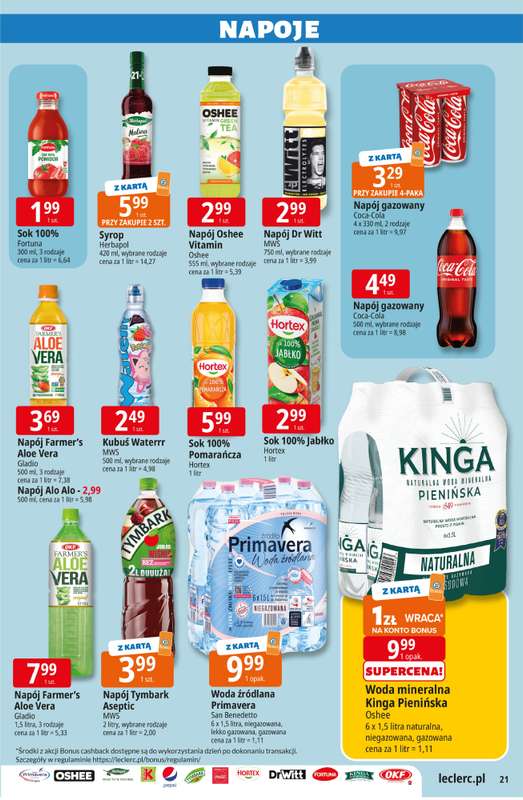 Leclerc - gazetka promocyjna Oferta E.Leclerc I Majówka od wtorku 21.04 do soboty 02.05 - strona 21