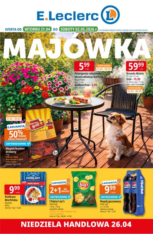 Leclerc - gazetka promocyjna Oferta E.Leclerc I Majówka od wtorku 21.04 do soboty 02.05