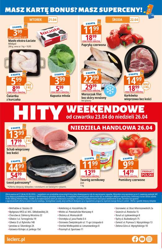 Leclerc - gazetka promocyjna Oferta E.Leclerc I Majówka od wtorku 21.04 do soboty 02.05 - strona 24