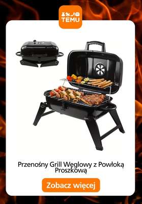 Przenośny Grill Węglowy z Powłoką Proszkową