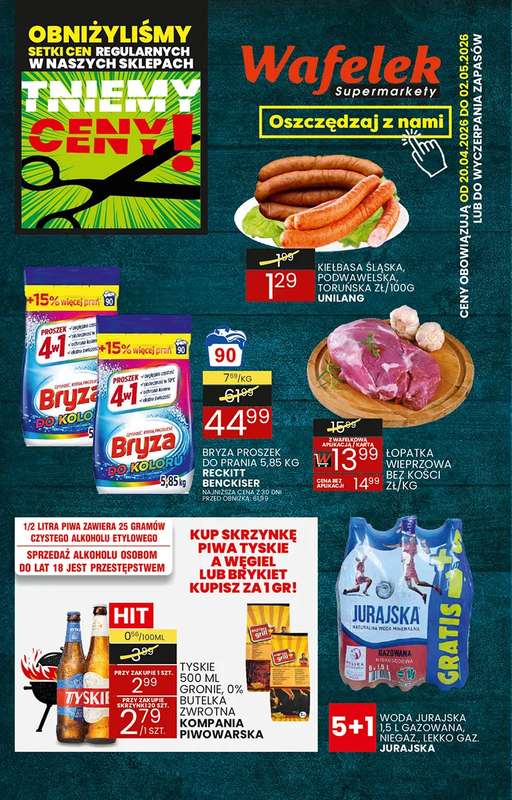 Wafelek - gazetka promocyjna Gazetka od poniedziałku 20.04 do soboty 02.05