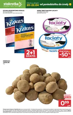Stokrotka - gazetka promocyjna Hity na start od poniedziałku 20.04 do środy 22.04