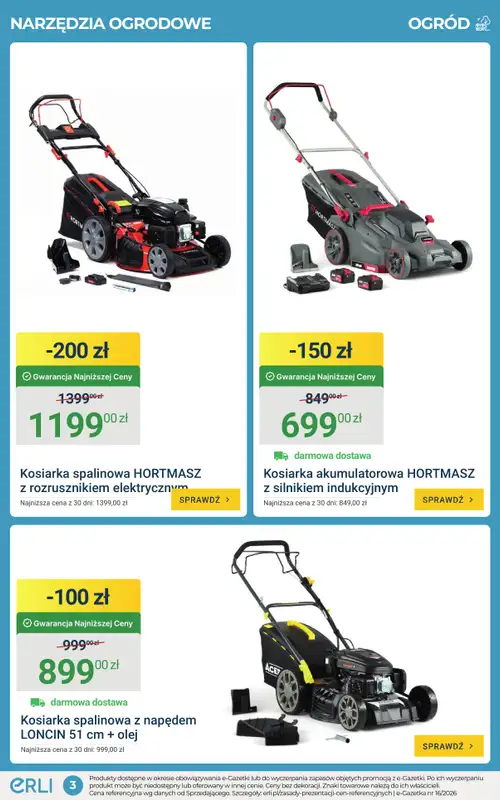 ERLI - gazetka promocyjna Czas na ogród i majsterkowanie! Sprawdź hity tygodnia na ERLI! od poniedziałku 20.04 do niedzieli 26.04 - strona 3